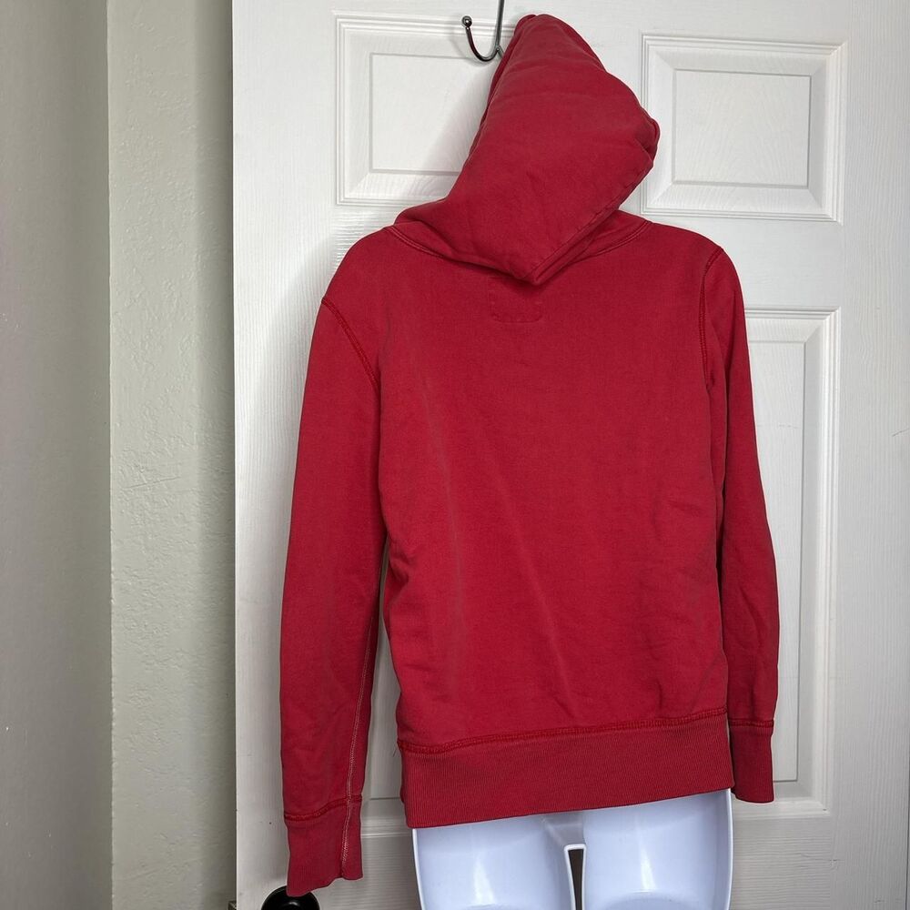 Medium American Eagle Red Hoodie Vintage NY Graphic Crest Sweatshirt Women’s AE - Picture 6 of 7